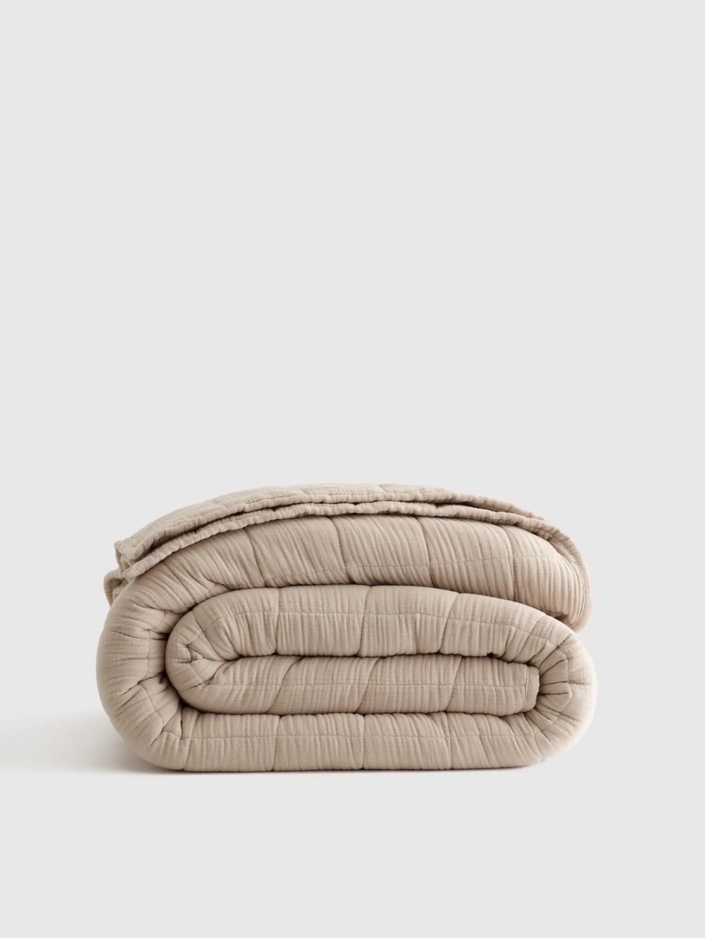 QUINCE Organic Airy Gauze Box Quilt King/Cal King Dune 1177